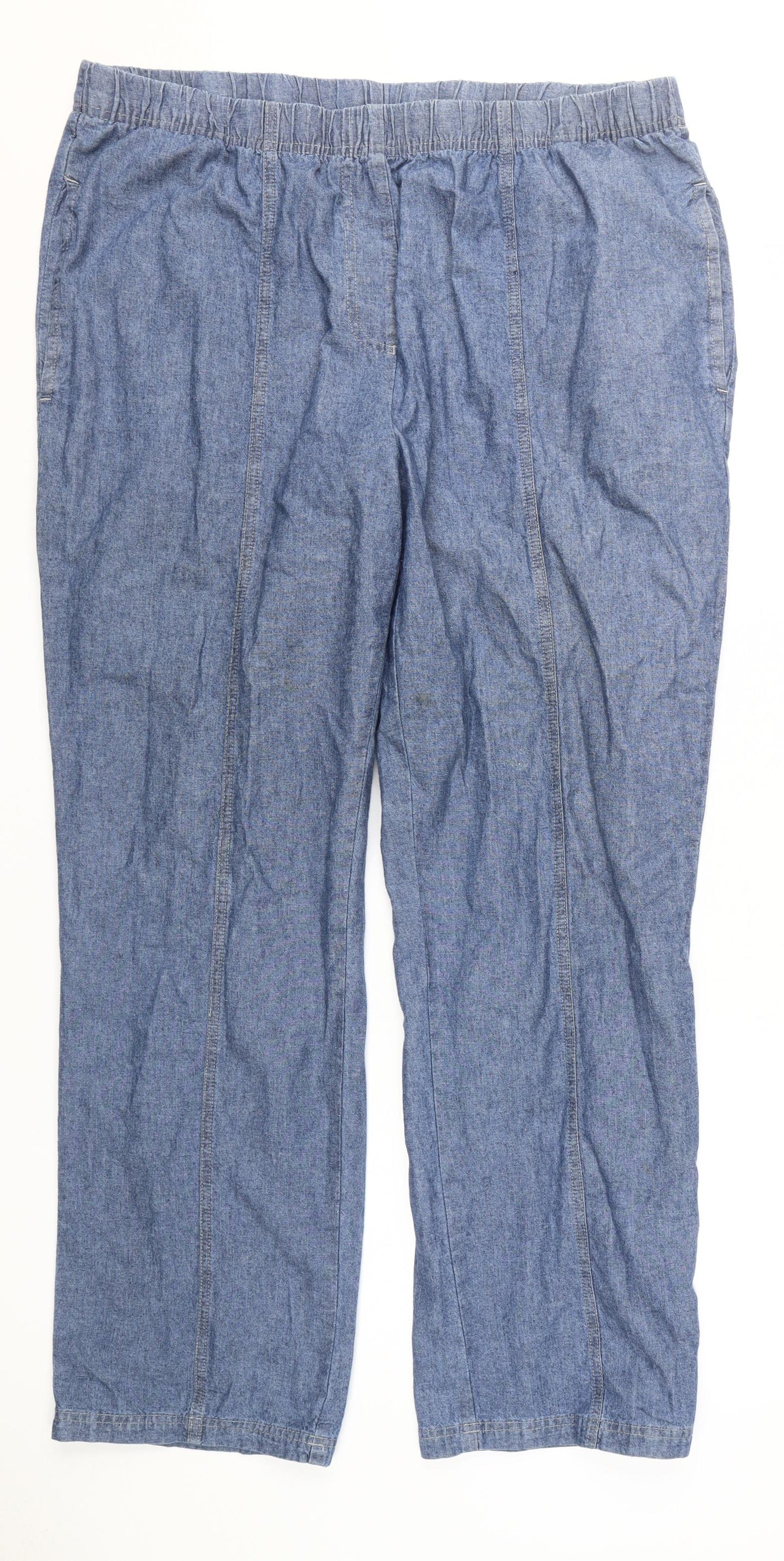 Damart Women's Blue Straight Jeans, Size 16