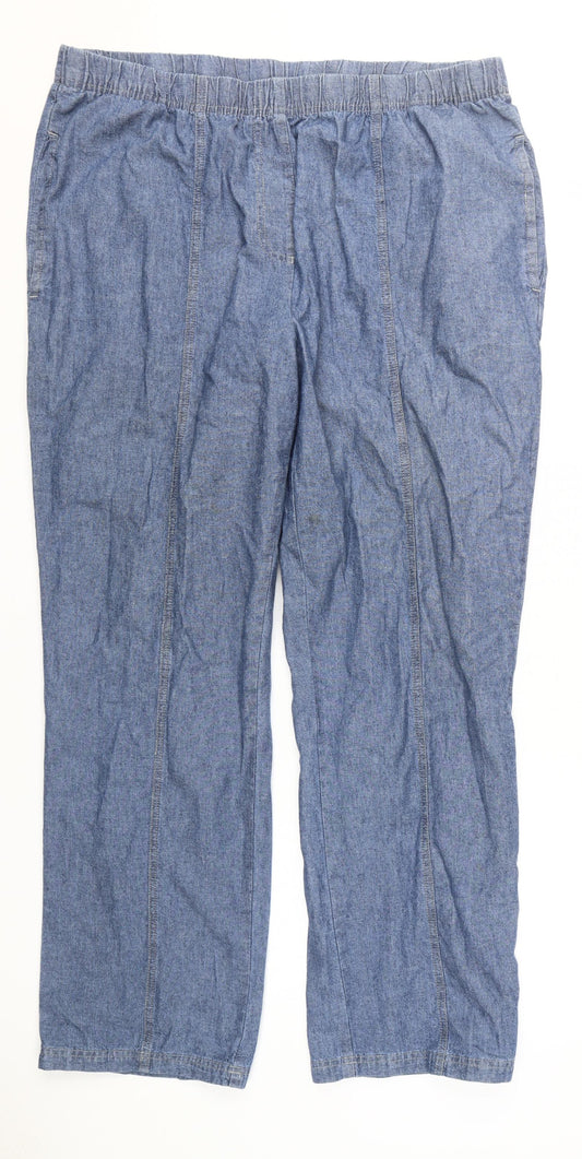 Damart Women's Blue Straight Jeans, Size 16