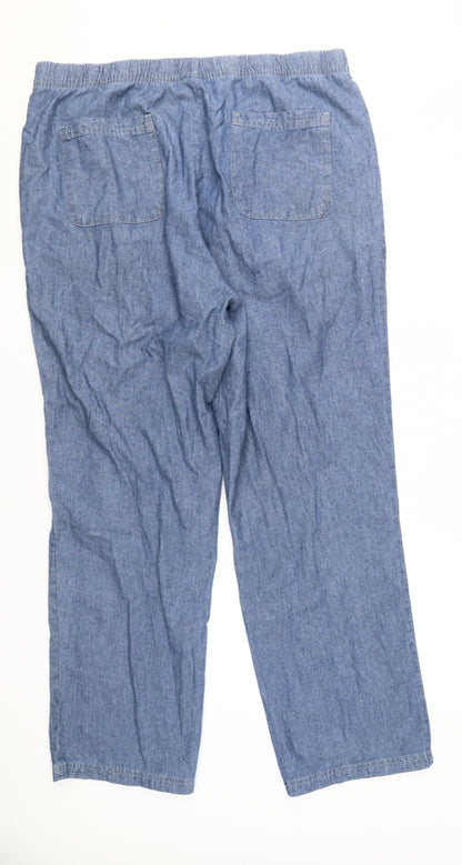 Damart Women's Blue Straight Jeans, Size 16