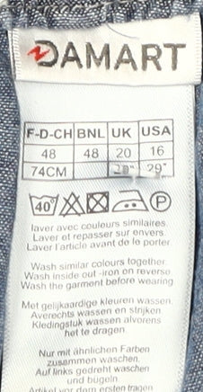 Damart Women's Blue Straight Jeans, Size 16