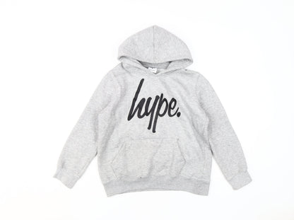 Hype Boys Grey Pullover Hoodie 11-12 Years - Graphic Print