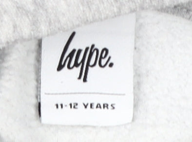 Hype Boys Grey Pullover Hoodie 11-12 Years - Graphic Print