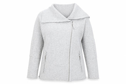 Womens UK Size 10 Mint Velvet Grey Full Zip Jumper
