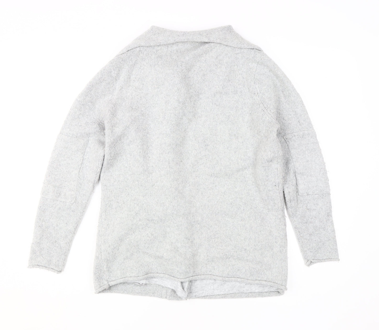 Womens UK Size 10 Mint Velvet Grey Full Zip Jumper