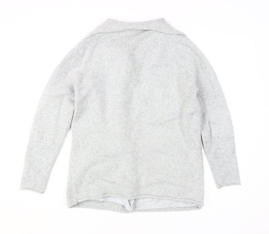 Womens UK Size 10 Mint Velvet Grey Full Zip Jumper