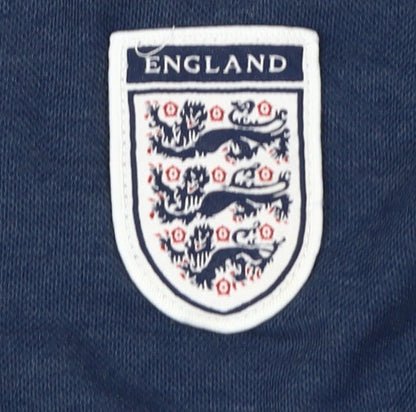 Men's Blue England Polo Shirt, Size L, Graphic Sport Style