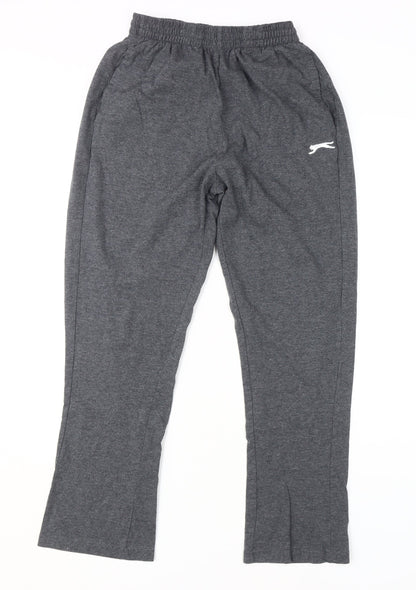 Slazenger Men's Grey Sweatpants Size S - Regular Fit Elastic Waist