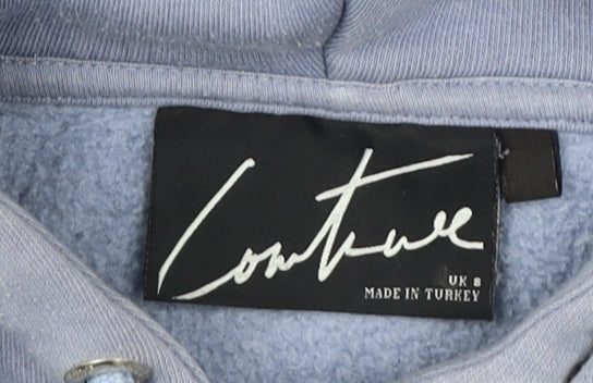 Couture Women's Blue Pullover Hoodie Size 8