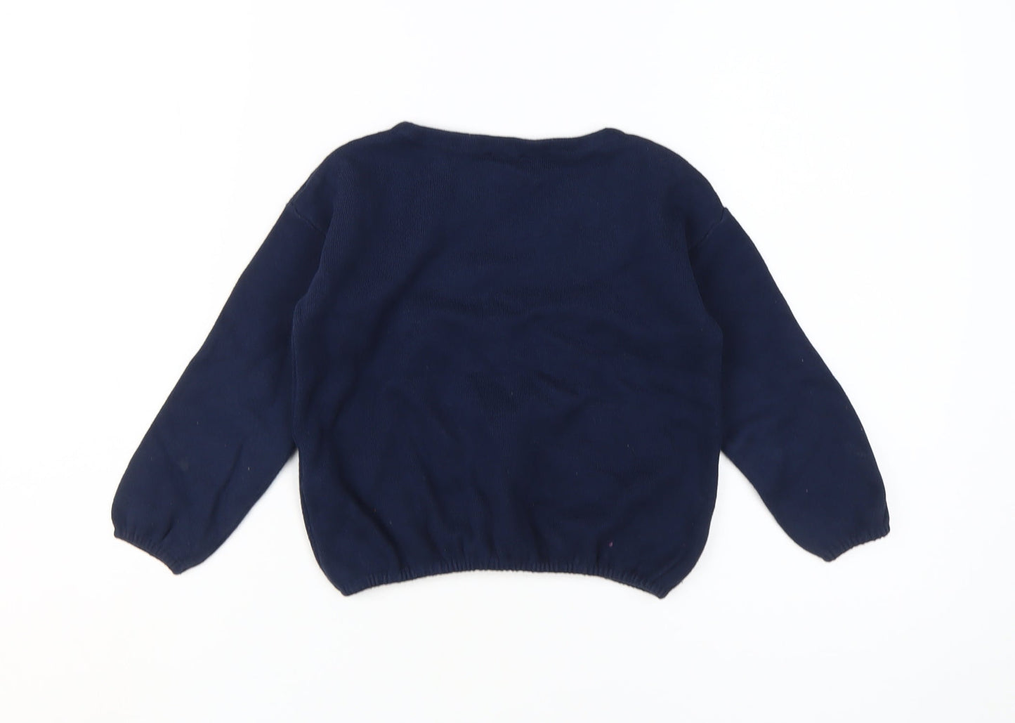 United Colors of Benetton Girls Blue Jumper 4-5 Years
