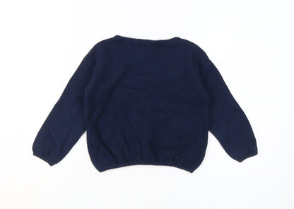 United Colors of Benetton Girls Blue Jumper 4-5 Years