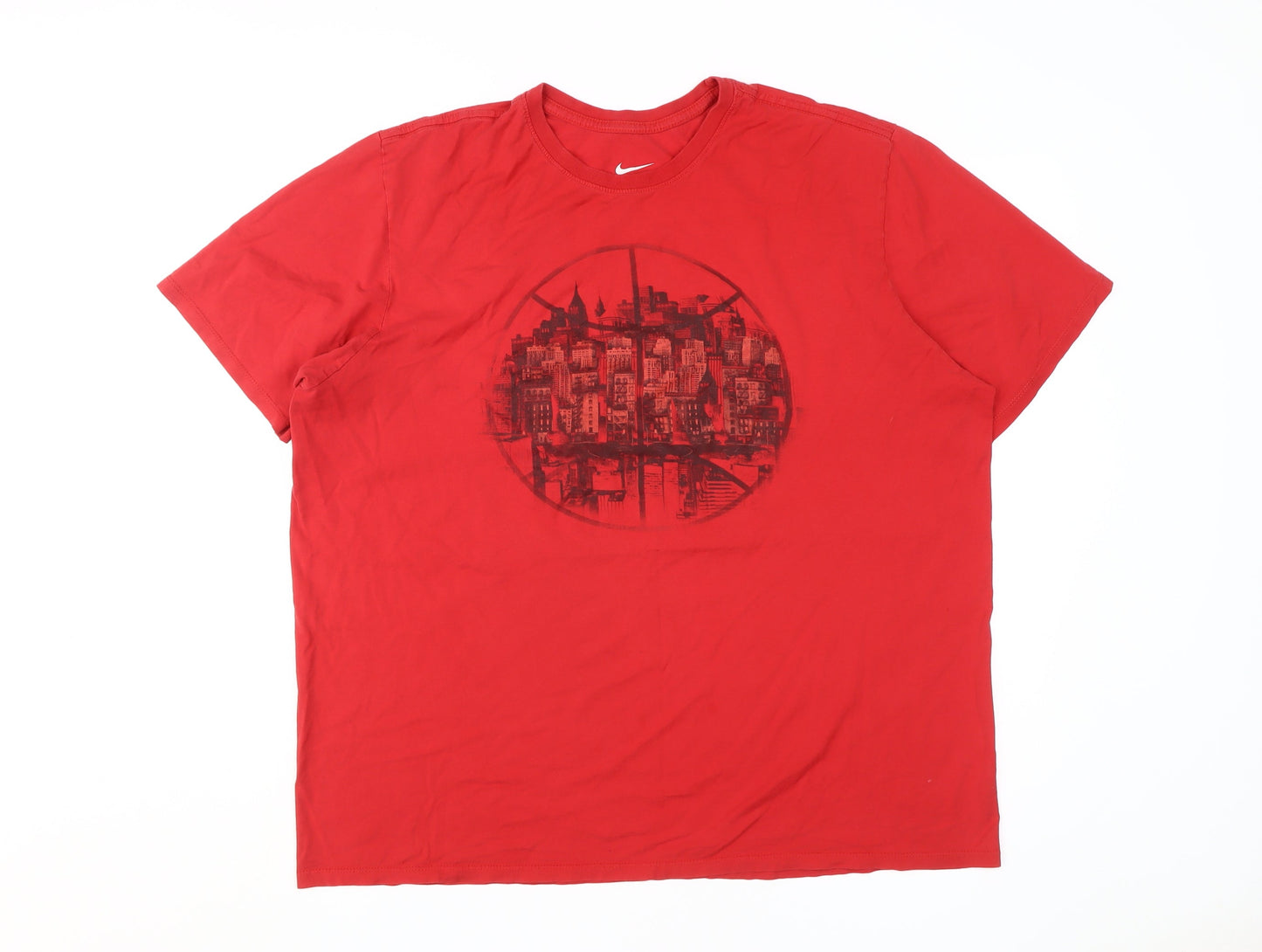 Nike Men's Red Athletic Graphic Print T-Shirt 2XL
