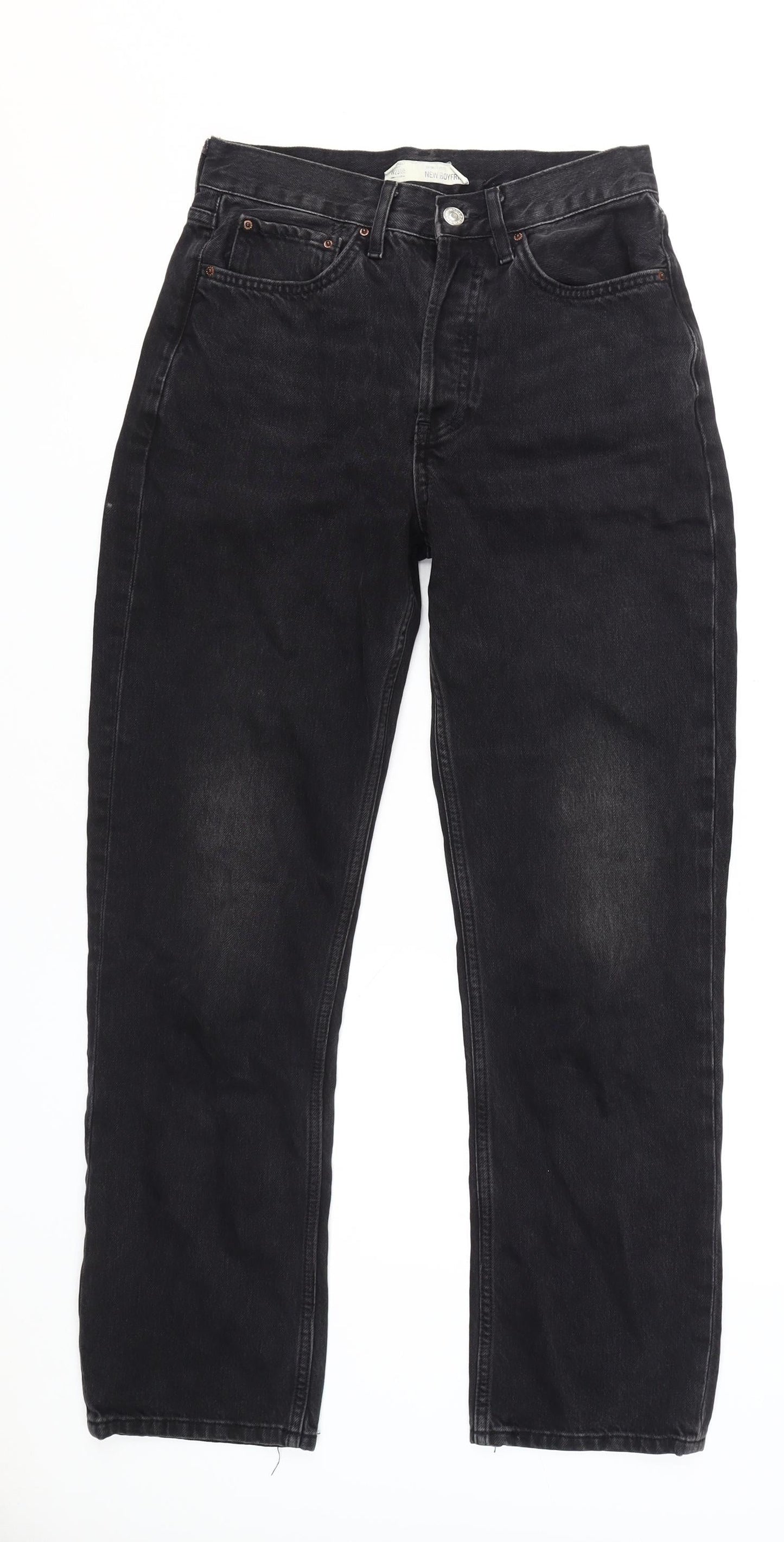 Topshop Women's Black Straight Jeans Size 4 Classic Fit