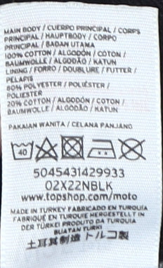 Topshop Women's Black Straight Jeans Size 4 Classic Fit