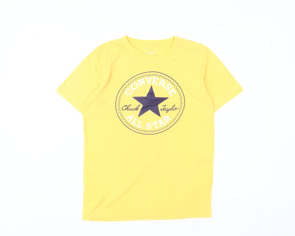 Converse Boys Yellow Logo T-Shirt L