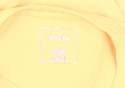Converse Boys Yellow Logo T-Shirt L