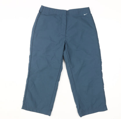 Womens UK Size S Nike Regular Fit Casual Sports Blue Trousers
