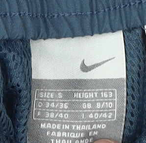 Womens UK Size S Nike Regular Fit Casual Sports Blue Trousers