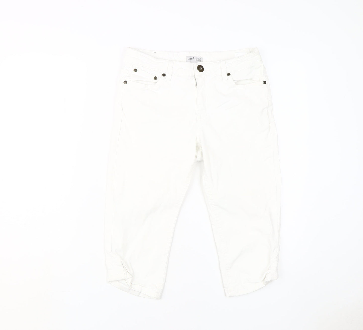 Arizona Women's White Capri Jeans Size 14