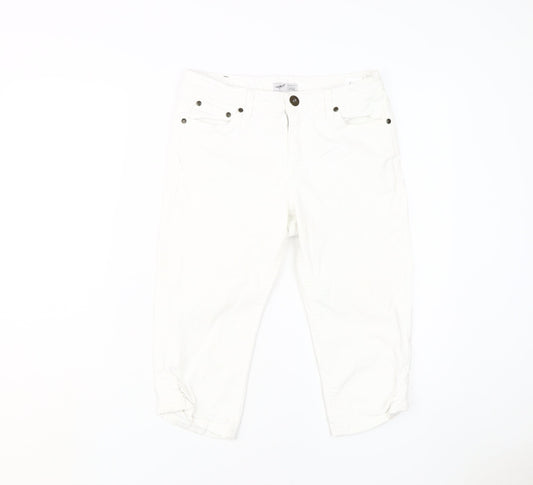 Arizona Women's White Capri Jeans Size 14
