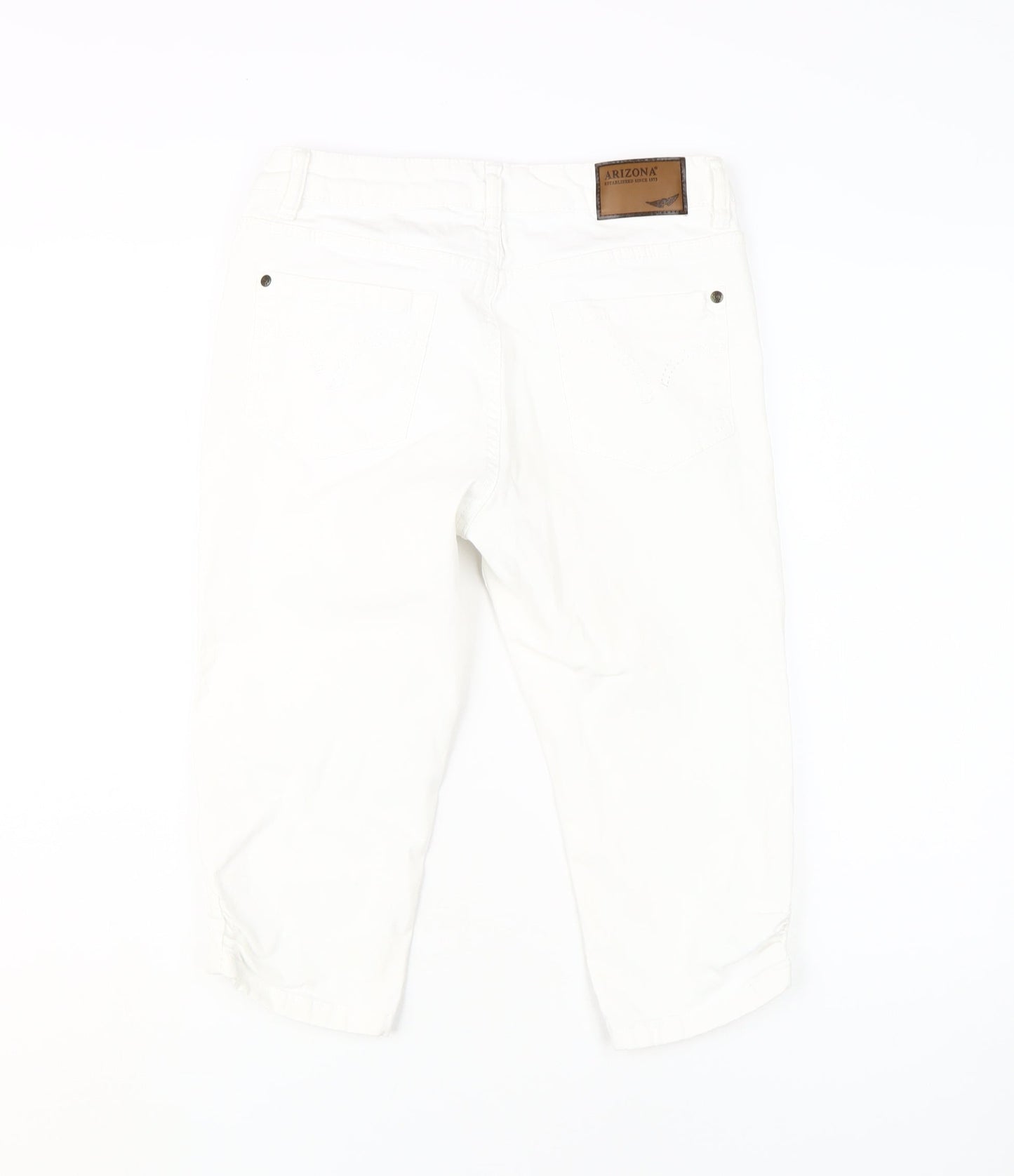 Arizona Women's White Capri Jeans Size 14