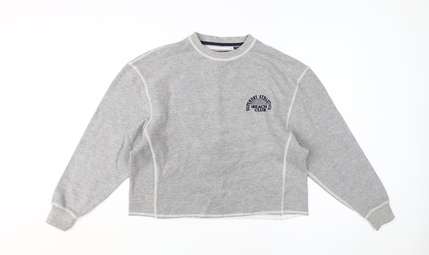Superdry Women's Grey Pullover Sweatshirt Size 12