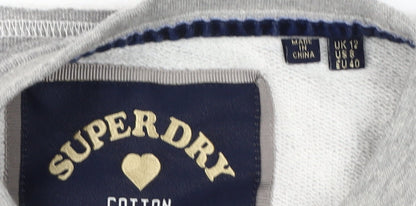 Superdry Women's Grey Pullover Sweatshirt Size 12