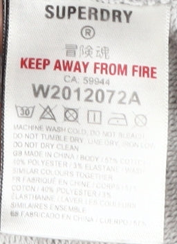 Superdry Women's Grey Pullover Sweatshirt Size 12