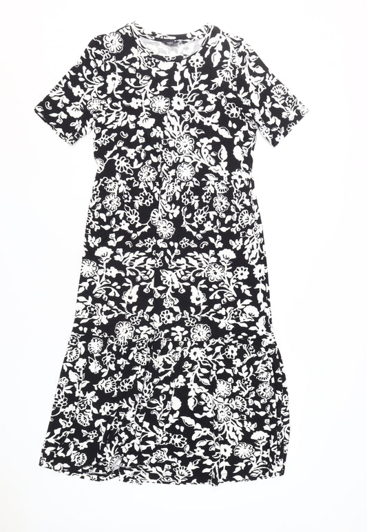 Marks and Spencer Women's Black Floral Midi Dress
