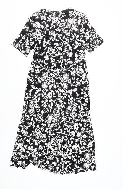 Marks and Spencer Women's Black Floral Midi Dress