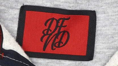 DFND Boys Grey Henley Sweatshirt, 13 Years, 1/2 Zip, Logo