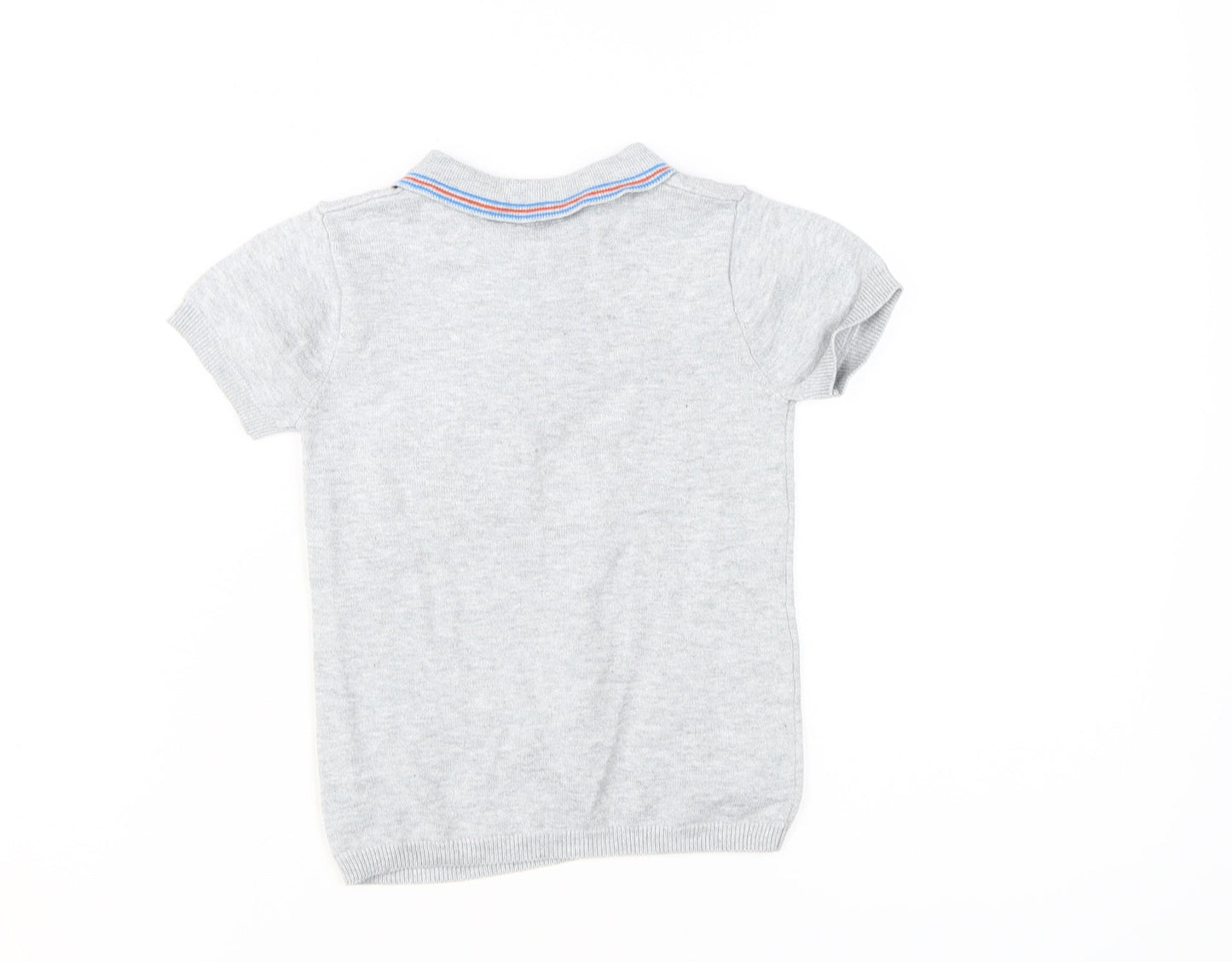 Disney Boys Grey Polo Shirt with Donald Duck Print, 3-4 Years
