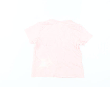 Juicy Couture Girls Pink Glitter Graphic Short Sleeve T-Shirt 2T