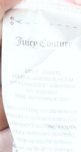 Juicy Couture Girls Pink Glitter Graphic Short Sleeve T-Shirt 2T