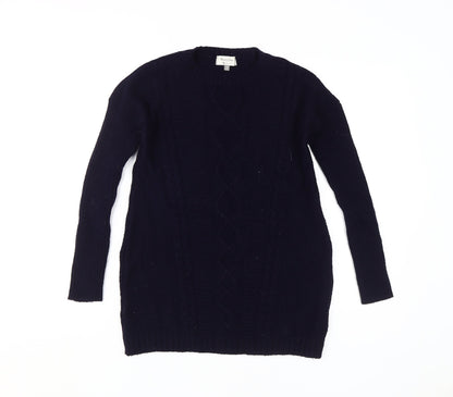 Mayoral Jeans Teens Blue Cable-Knit Pullover Jumper