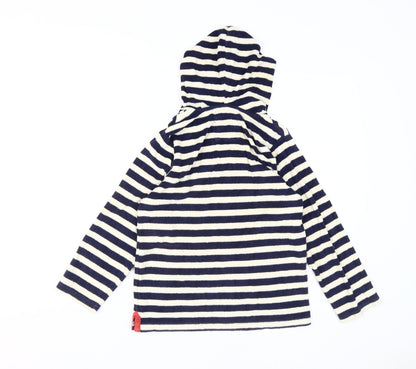 Joules Girls Blue Striped Pullover Hoodie 9-10 Years