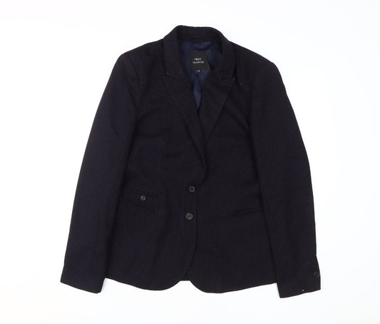 Next Women's Black Pinstripe Blazer, Size 14