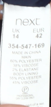 Next Women's Black Pinstripe Blazer, Size 14