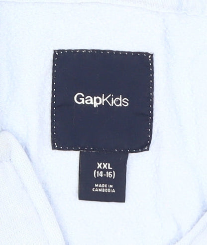 Gap Girls Blue Full Zip Hoodie 2XL Logo Casual