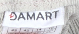 Damart Women's Ivory Straight Trousers Size 14