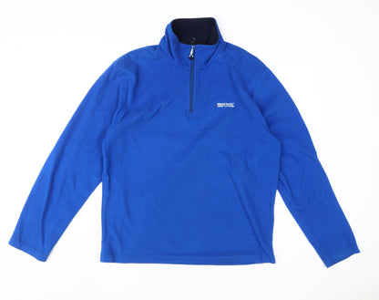 Mens UK Size M Regatta Blue Henley Sweatshirt