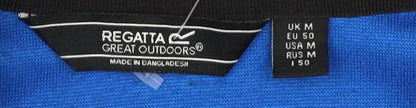 Mens UK Size M Regatta Blue Henley Sweatshirt