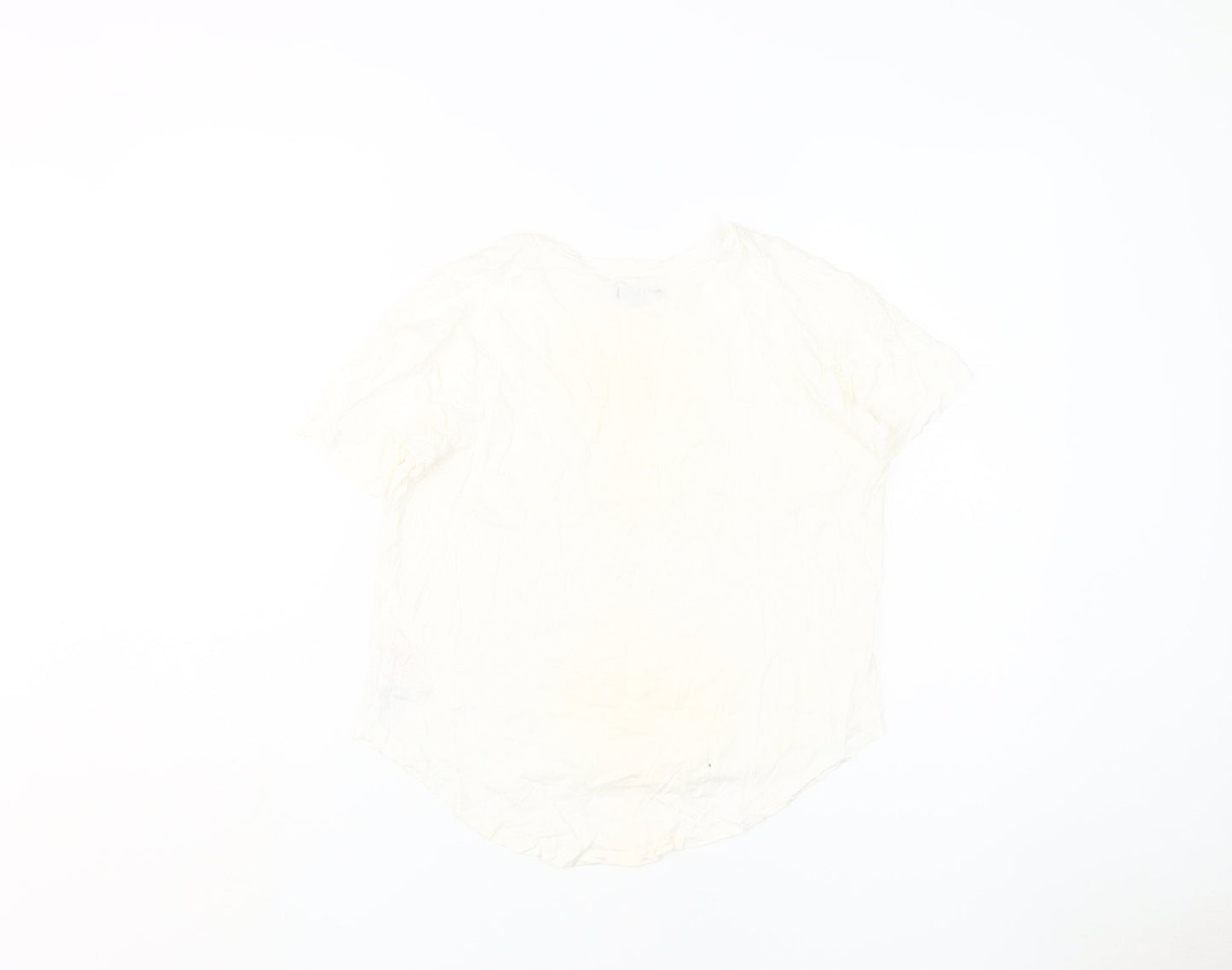 Gap Girls White T-Shirt, Size 14-16, Cotton Modal Blend