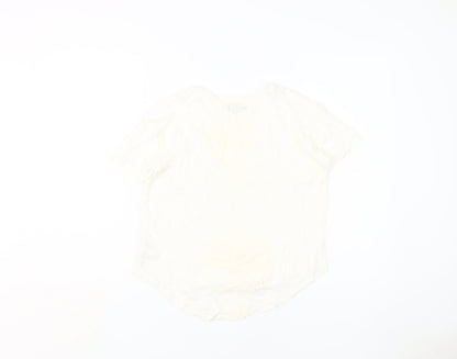 Gap Girls White T-Shirt, Size 14-16, Cotton Modal Blend