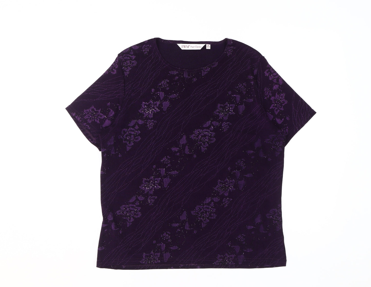 Womens UK Size 14 EWM Pure Classics Purple  T-Shirt