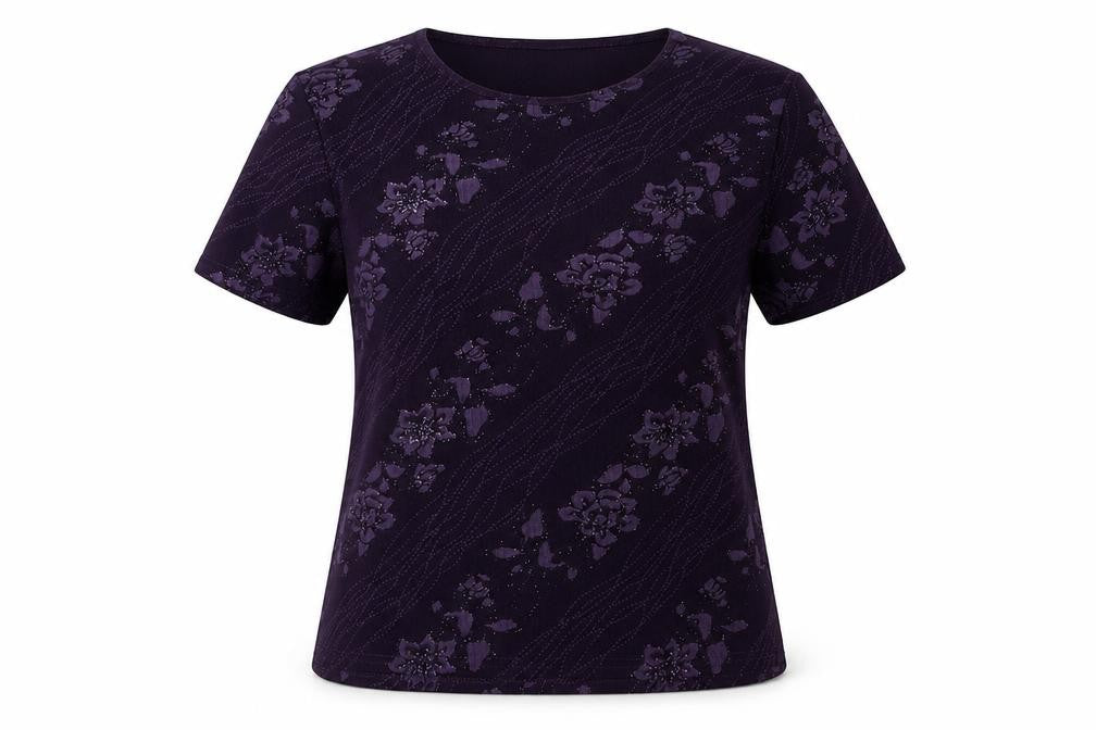 Womens UK Size 14 EWM Pure Classics Purple  T-Shirt
