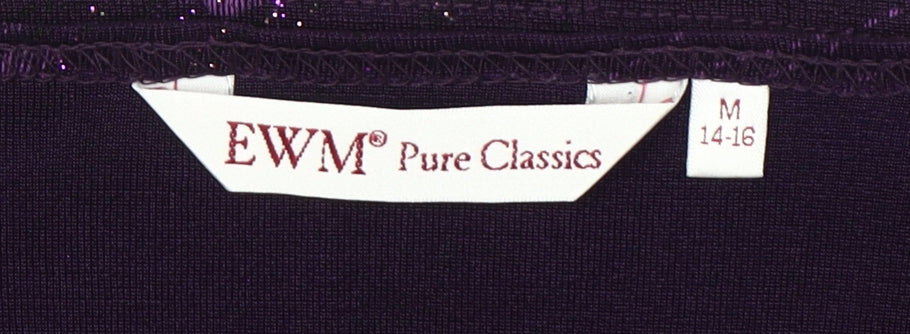 Womens UK Size 14 EWM Pure Classics Purple  T-Shirt