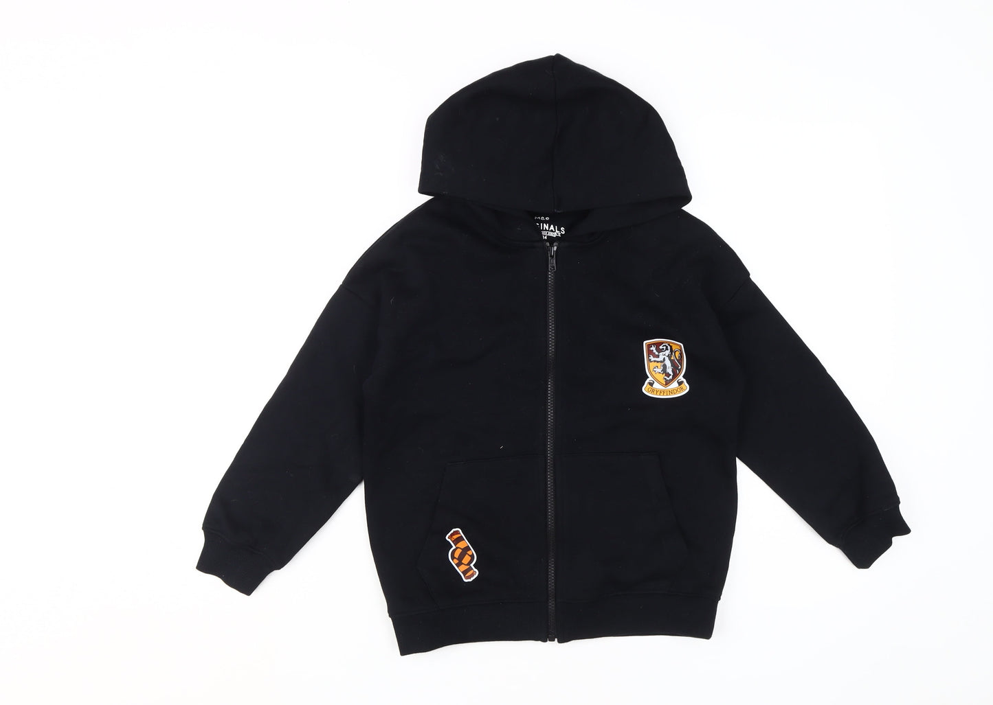 Marks and Spencer Girls Black Harry Potter Full Zip Hoodie 8-9 Years