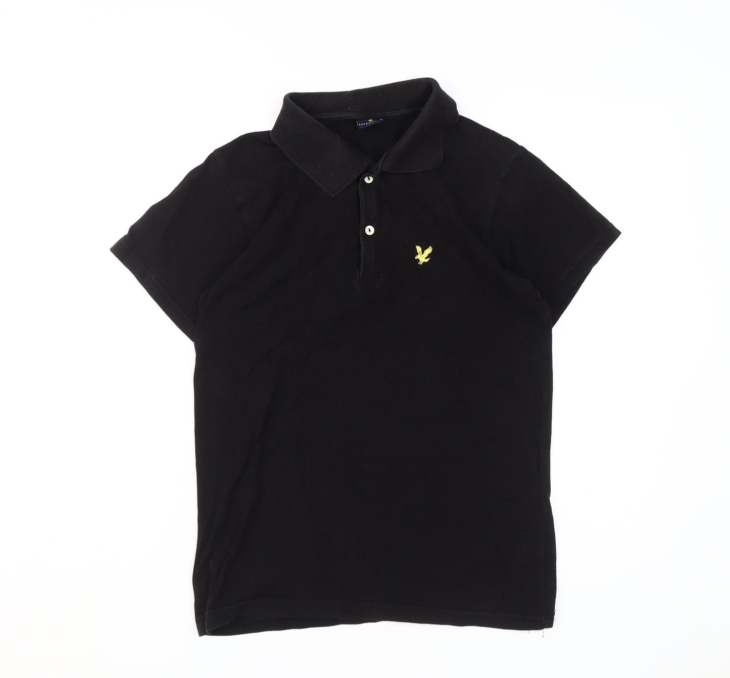 Lyle & Scott Men's Black Polo Shirt S - Vintage Style