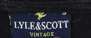 Lyle & Scott Men's Black Polo Shirt S - Vintage Style
