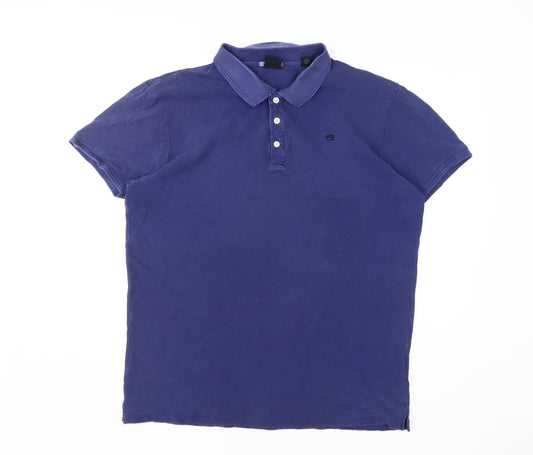 Scotch & Soda Men's Blue 2XL Polo Shirt